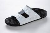 Sandale schwarz/weiß marmoriert